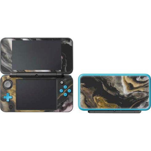 Gold Blush Marble Ink Nintendo 2DS XL (2017) Skin